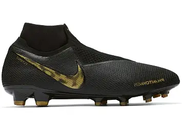 Nike Phantom Vision Elite DF FG Black Metallic Vivid Gold