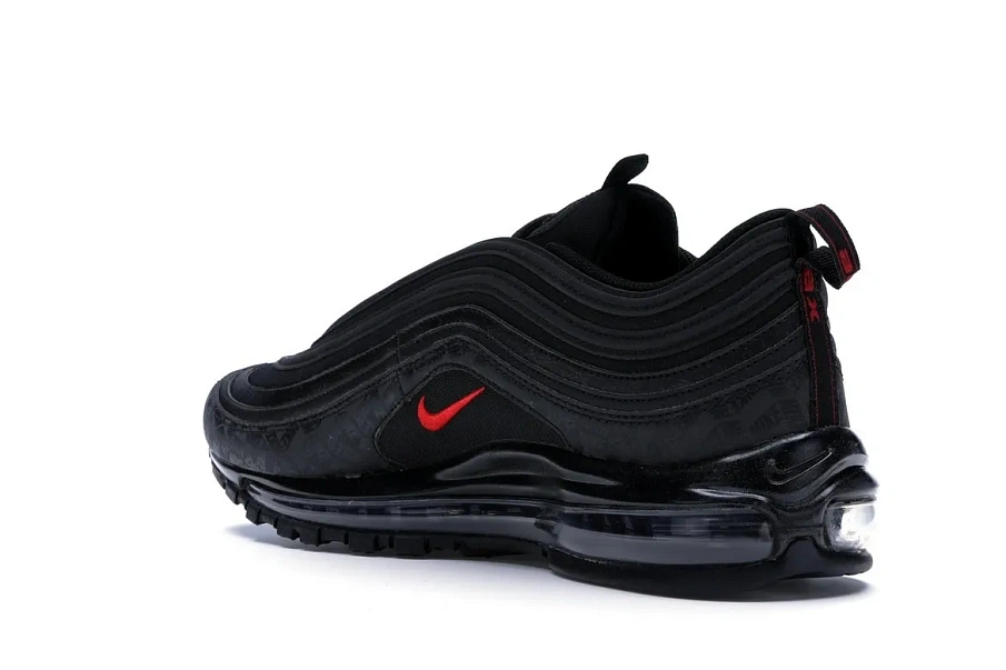 Фото № 6 с приближением к товару «‎Nike Air Max 97 All-Over Print Black Red»