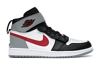 Фото № 1 с приближением к товару «‎Jordan 1 High FlyEase Black Particle Grey Gym Red»