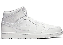 Фото № 1 с приближением к товару «‎Jordan 1 Mid Triple White (2020)»