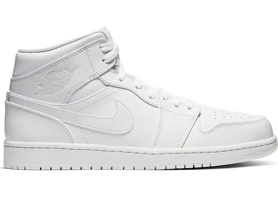 Фото № 1 с приближением к товару «‎Jordan 1 Mid Triple White (2020)»