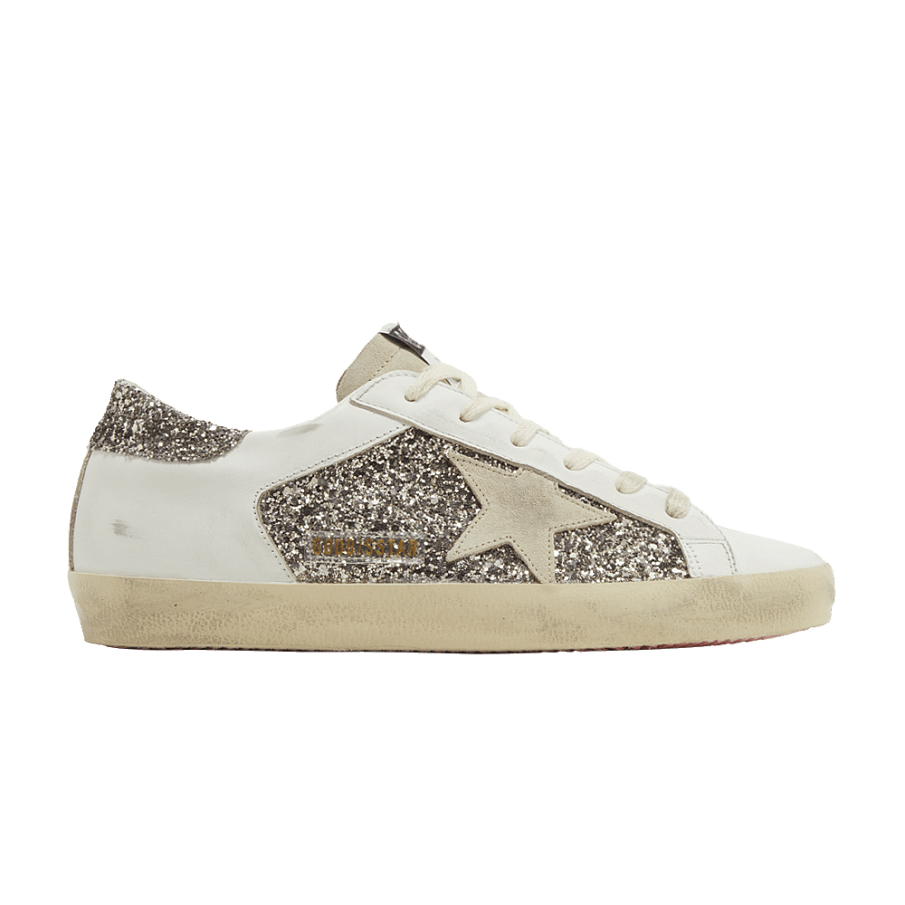 Фото № 1 с приближением к товару «‎Golden Goose Women's Superstar Glitter - White Seedpearl»