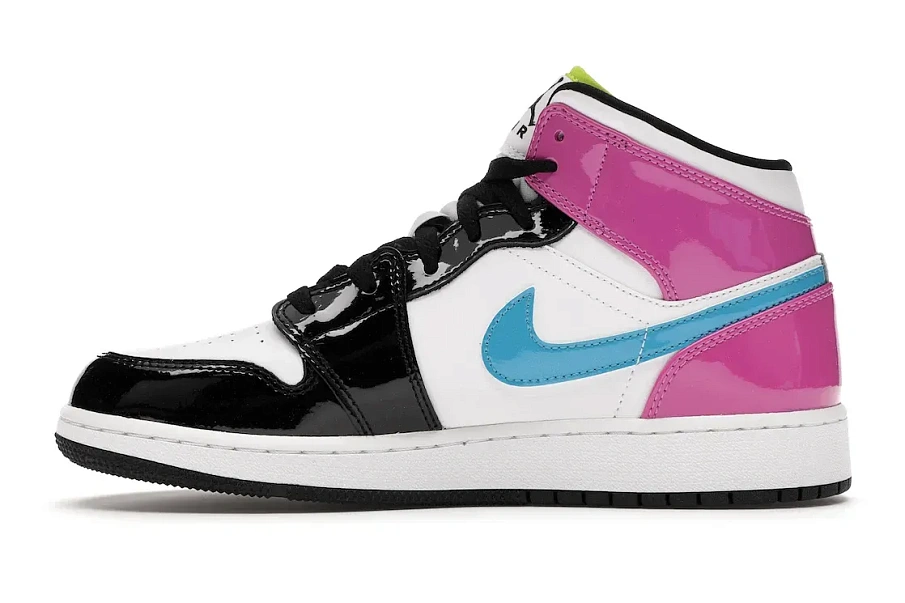 Фото № 3 с приближением к товару «‎Jordan 1 Mid White Black Cyber Pink »