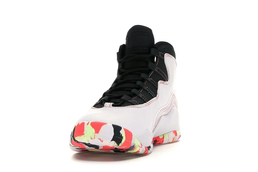 Фото № 2 с приближением к товару «‎Jordan 10 Retro White Barely Volt Ember Glow »