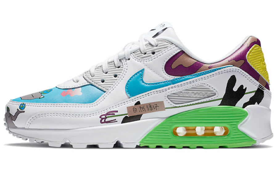 Фото № 1 с приближением к товару «‎Ruohan Wang X Nike Air Max 90 Flyleather Qs Running Shoes Multi-Color»