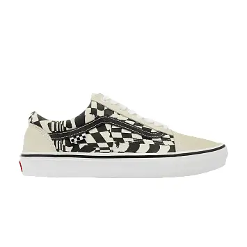Vans Skate Old Skool Checkerwarp - Black White - 1