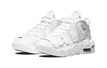 (BP) Nike Air More Uptempo Basketball Shoes White - 4