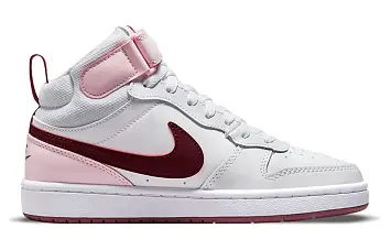 Nike Court Borough Mid 2 Skate Shoes RedWhitePink - 2