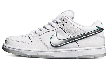 Diamond Supply Co. X Nike Sb Dunk Low Skate Shoes White Diamond - 1