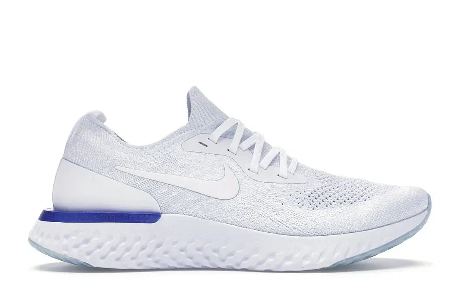 Фото № 1 с приближением к товару «‎Nike Epic React Flyknit White Racer Blue »