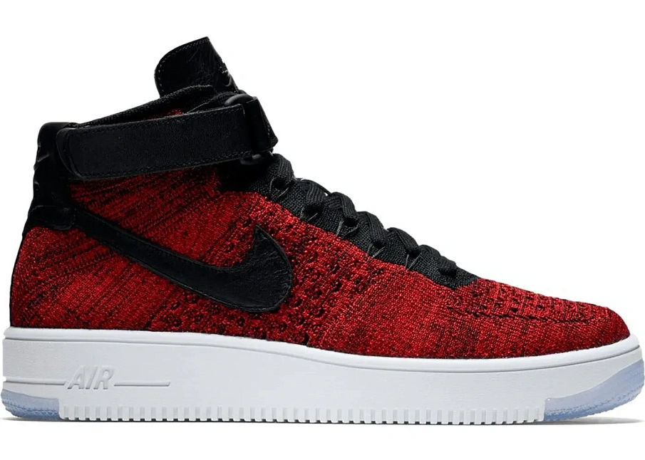 Фото № 1 с приближением к товару «‎Nike Air Force 1 Ultra Flyknit Mid University Red Black»