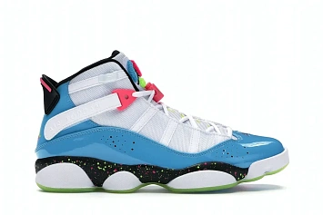 Jordan 6 Rings White Light Blue Fury Cyber - 1