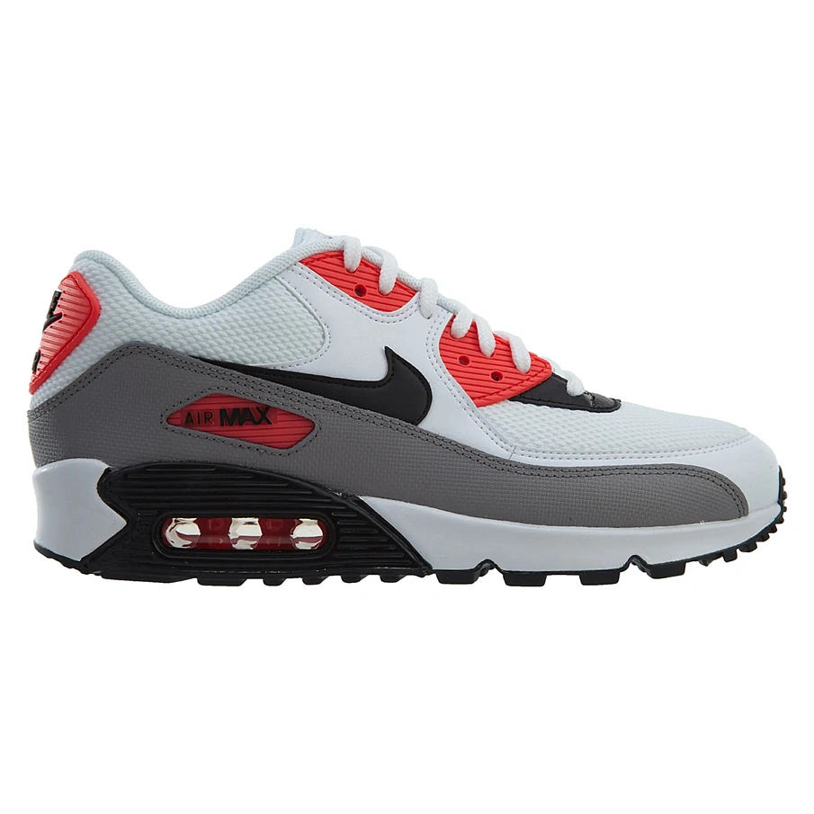 Фото № 1 с приближением к товару «‎Nike Air Max 90 White Black-Dust-Solar Red »