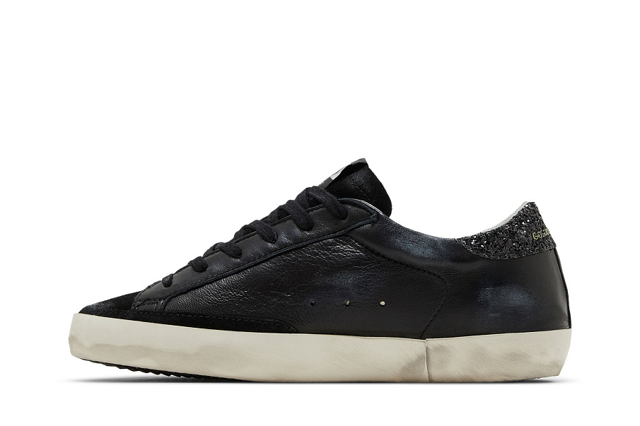 Фото № 4 с приближением к товару «‎Golden Goose Women's Superstar Black Glitter Heel»
