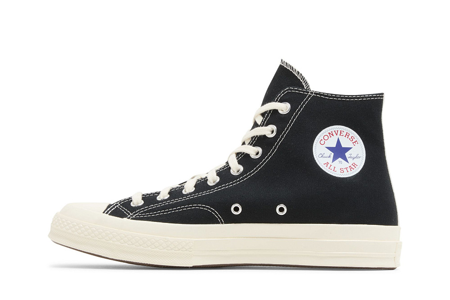 Фото № 4 с приближением к товару «‎Comme des Garçons PLAY x Converse Chuck 70 High Black 2023»