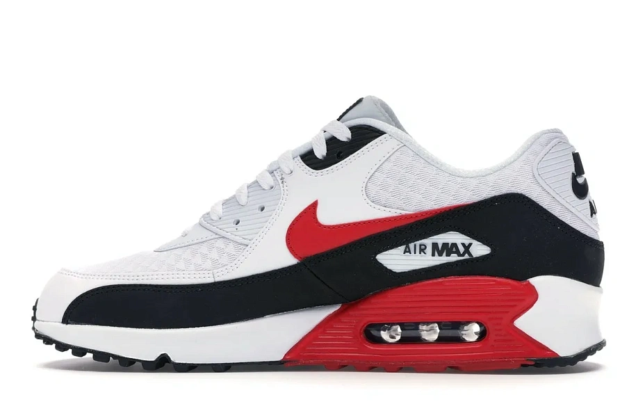 Фото № 6 с приближением к товару «‎Nike Air Max 90 White University Red Black»