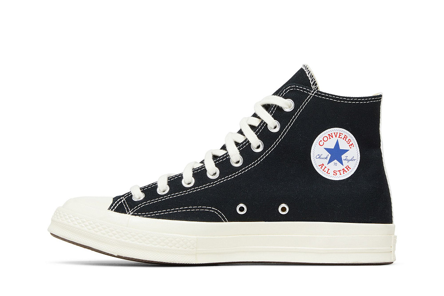 Фото № 4 с приближением к товару «‎Comme des Garçons Play x Converse Chuck 70 High Black»