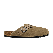 Фото № 1 с приближением к товару «‎Birkenstock Boston Braided Suede Leather Narrow Taupe»