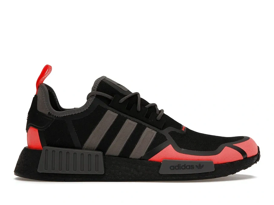 Фото № 1 с приближением к товару «‎adidas NMD R1 Core Black Solar Red Grey»