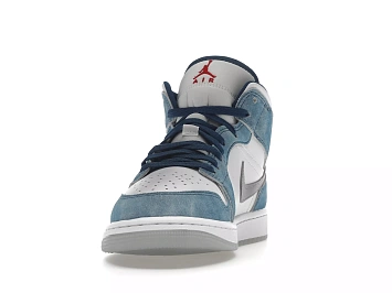 Jordan 1 Mid French Blue Fire Red - 3