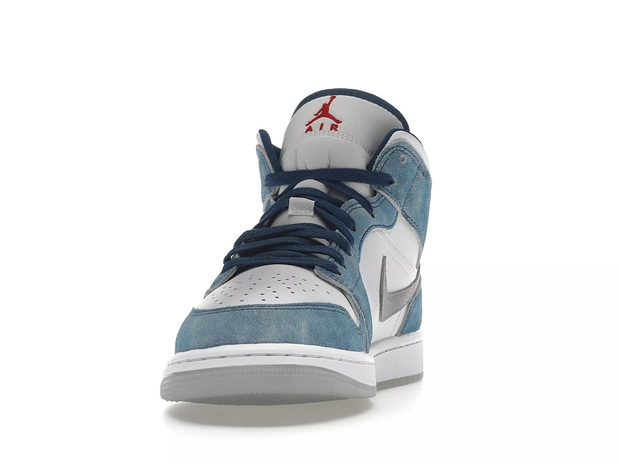 Фото № 3 с приближением к товару «‎Jordan 1 Mid French Blue Fire Red»