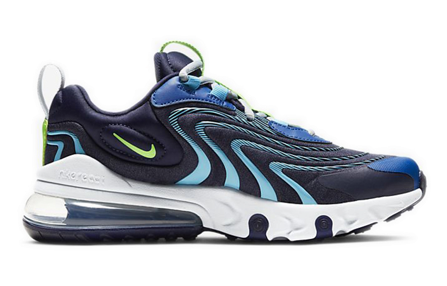 Фото № 2 с приближением к товару «‎Nike Air Max 270 React ENG (GS) BlueGreen»