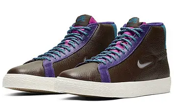 Nike SB Zoom Blazer Mid WhiteBrownBlue - 5