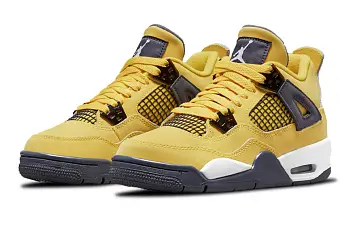 Nike Air Jordan 4 Retro (GS) Vintage Basketball shoes Tour Yellow - 4