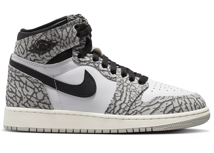 Фото № 1 с приближением к товару «‎Jordan 1 Retro High OG White Cement »