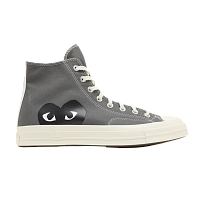 Фото № 1 с приближением к товару «‎Comme des Garçons PLAY x Converse Chuck 70 High Steel Gray 2023»