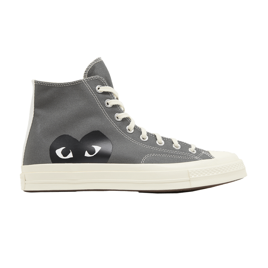 Фото № 1 с приближением к товару «‎Comme des Garçons PLAY x Converse Chuck 70 High Steel Gray 2023»