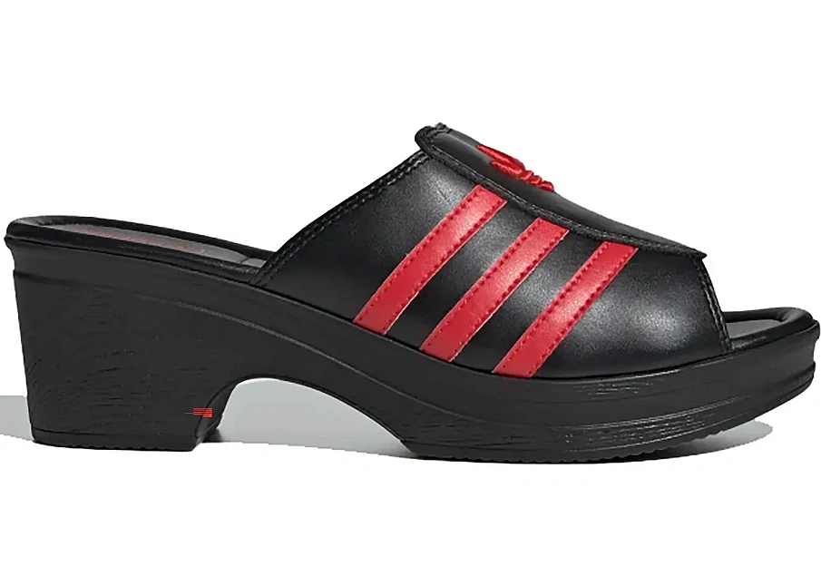 Фото № 1 с приближением к товару «‎adidas Trefoil Mules Lotta Volkova Black Red »