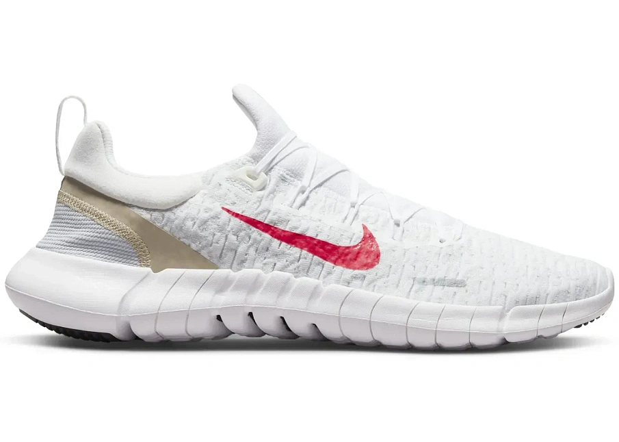 Фото № 1 с приближением к товару «‎Nike Free Run 5.0 Next Nature White Siren Red Sanddrift»