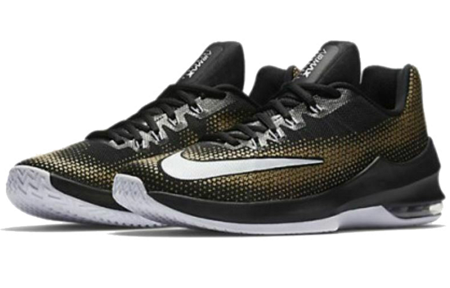 Фото № 3 с приближением к товару «‎Nike Air Max Infuriate Low Basketball Shoes BlackGold»