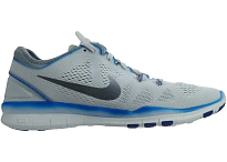 Фото № 1 с приближением к товару «‎Nike Free 5.0 Tr Fit 5 Mtlc Pure Platinum Metallic Cool Grey-Racer Blue-White »