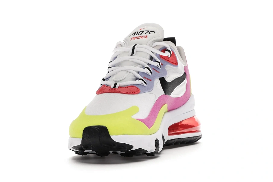 Фото № 4 с приближением к товару «‎Nike Air Max 270 React White Pink Yellow »