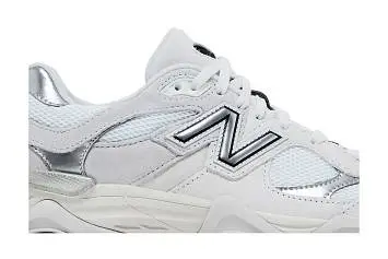 New Balance 9060 White Black Metallic Silver - 3