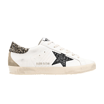 Фото № 1 с приближением к товару «‎Golden Goose Women's Superstar White Black Croc Glitter»