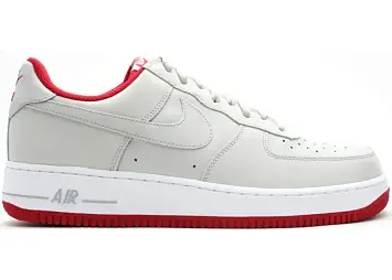 Nike Air Force 1 Low Neutral Grey Varsity Red (313642-007)