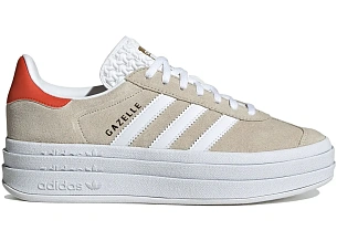 adidas Gazelle Bold Wonder Beige Collegiate Orange (Womens)