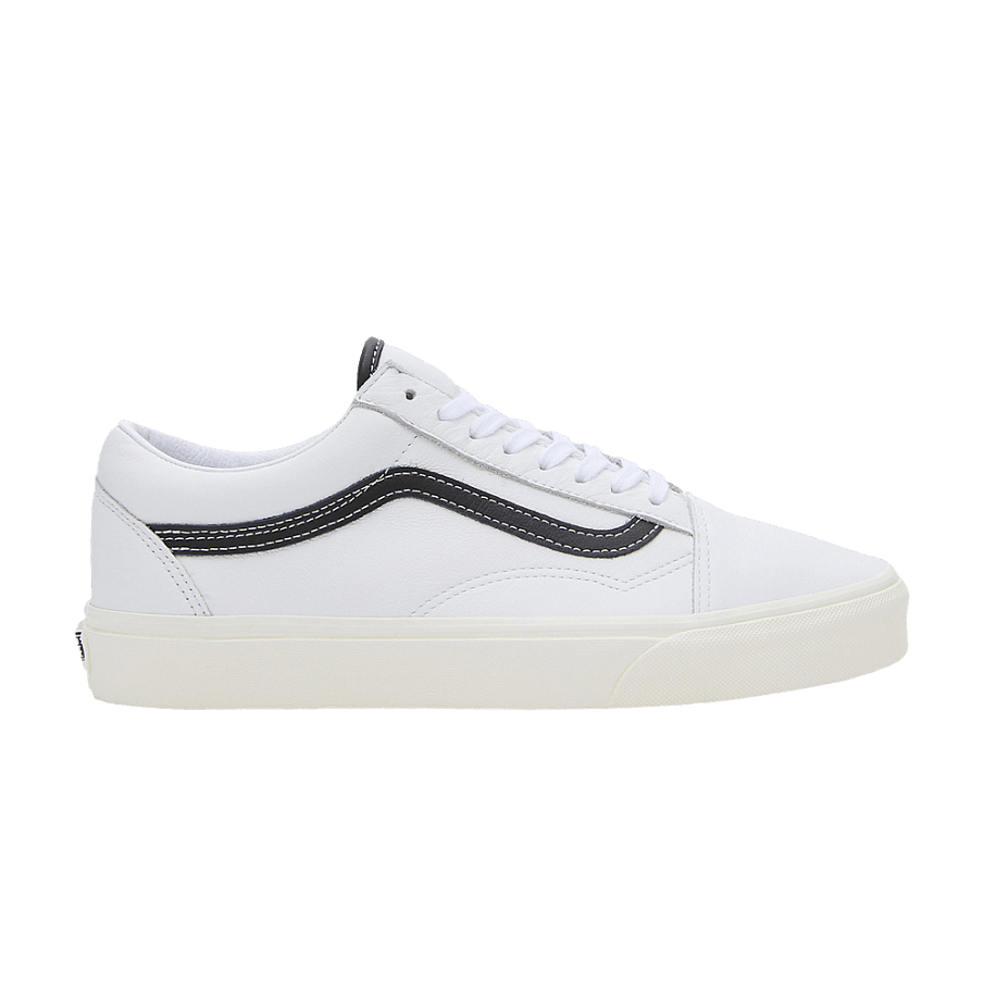 Фото № 1 с приближением к товару «‎Vans Old Skool White Black Leather»