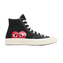 Фото № 1 с приближением к товару «‎Comme des Garçons PLAY x Converse Chuck 70 High Black 2023»