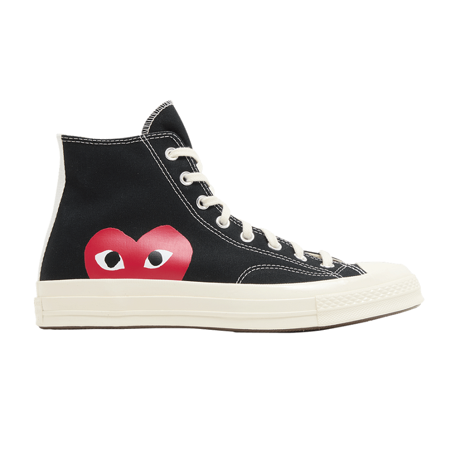 Фото № 1 с приближением к товару «‎Comme des Garçons PLAY x Converse Chuck 70 High Black 2023»