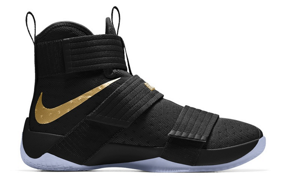 Фото № 2 с приближением к товару «‎Nike LeBron Zoom Soldier 10 Black Gold»