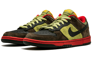 Nike SB Dunk Low Premium "Asparagus" Sneakers BrownGreen - 3