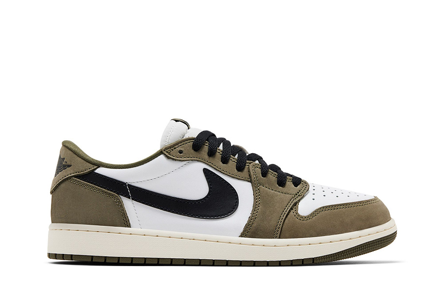 Фото № 2 с приближением к товару «‎Air Jordan 1 Retro Low OG Medium Olive»