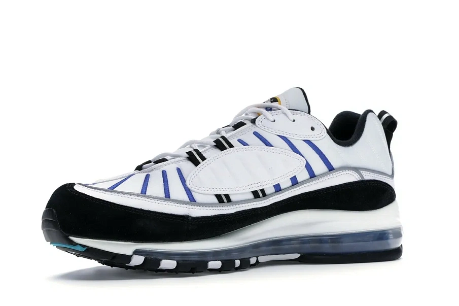 Фото № 3 с приближением к товару «‎Nike Air Max 98 White Teal Nebula University Gold»