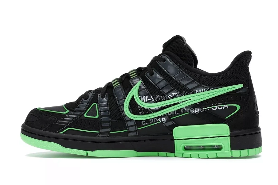 Фото № 4 с приближением к товару «‎Nike Air Rubber Dunk Off-White Green Strike»