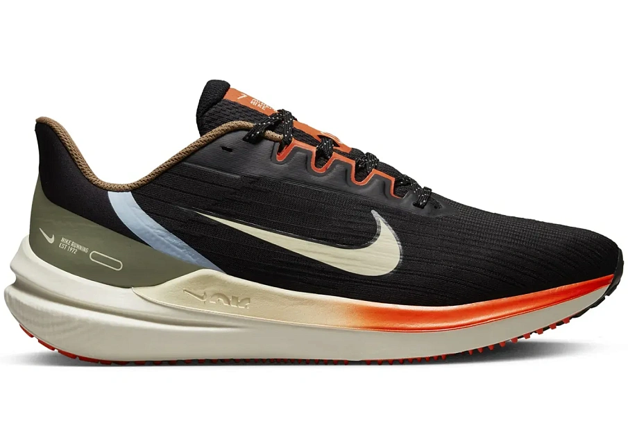 Фото № 1 с приближением к товару «‎Nike Air Winflo 9 Black Green Safety Orange»
