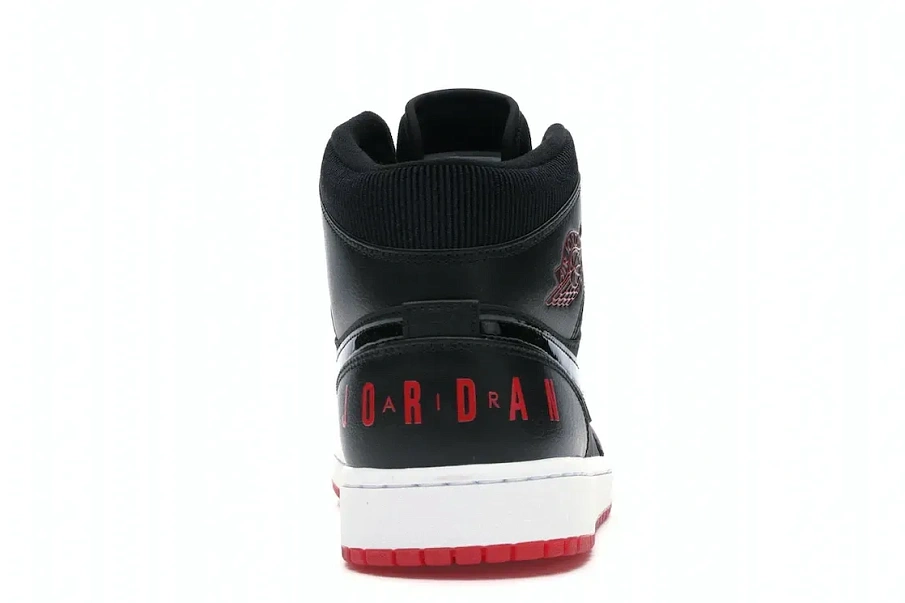 Фото № 4 с приближением к товару «‎Jordan 1 Mid Black University Red»